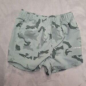 Carhartt Shorts Girls‎ XS Green Camo Elastic Waist Rugged Flex  Cargo Pockets